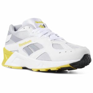 Adidasy Męskie Reebok Aztrek Białe/Szare/Cytrynowy PL 14ADHKE